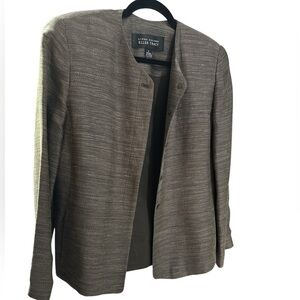 Ellen Tracy Textured Brown Blazer